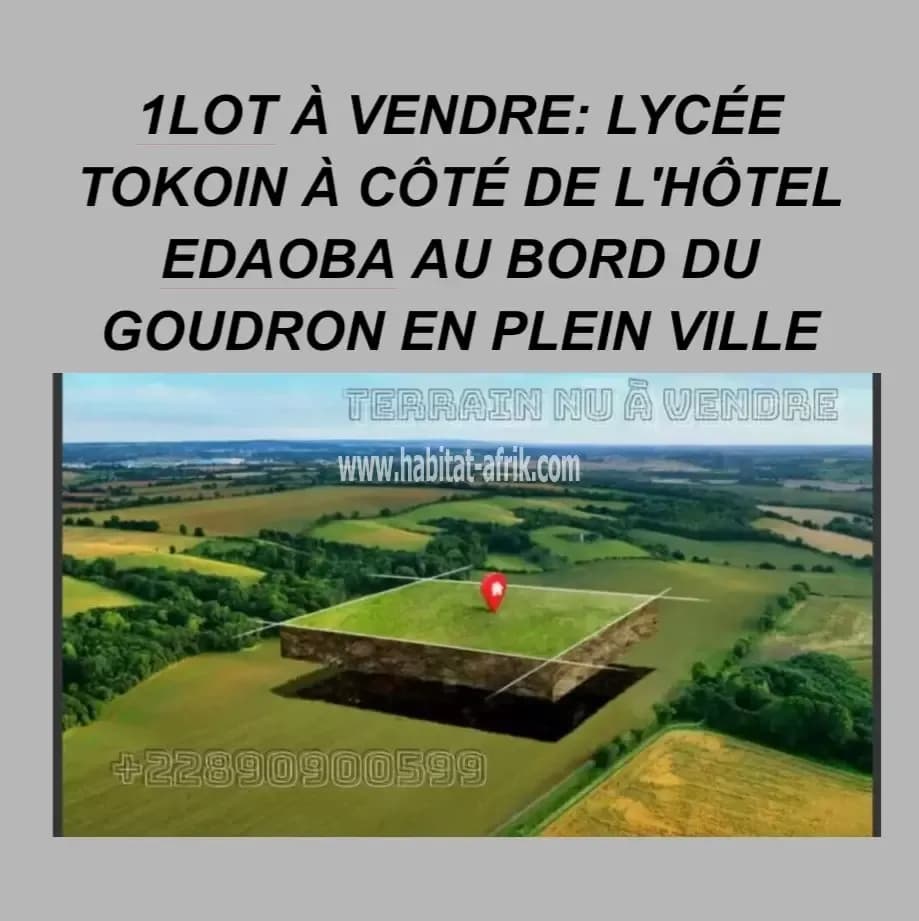 UN (01) LOT À TOKOIN AU BORD DU GOUDRON