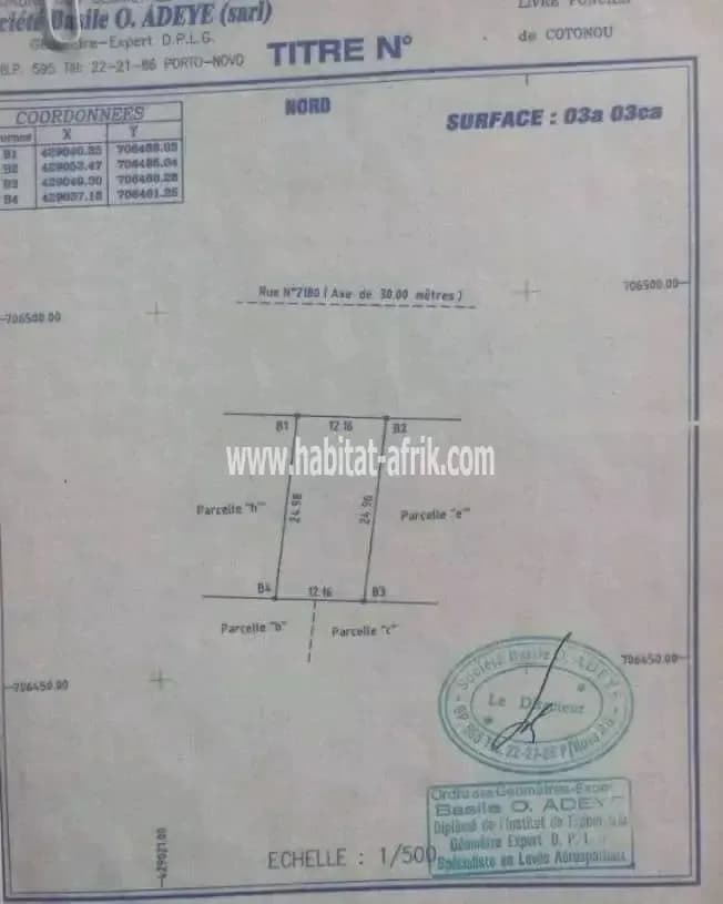 PARCELLE DÉJÀ LOTIE &amp; RECASÉE À VENDRE, CEG NOKOUÉ - KINDONOU - MÈNONTIN - COTONOU