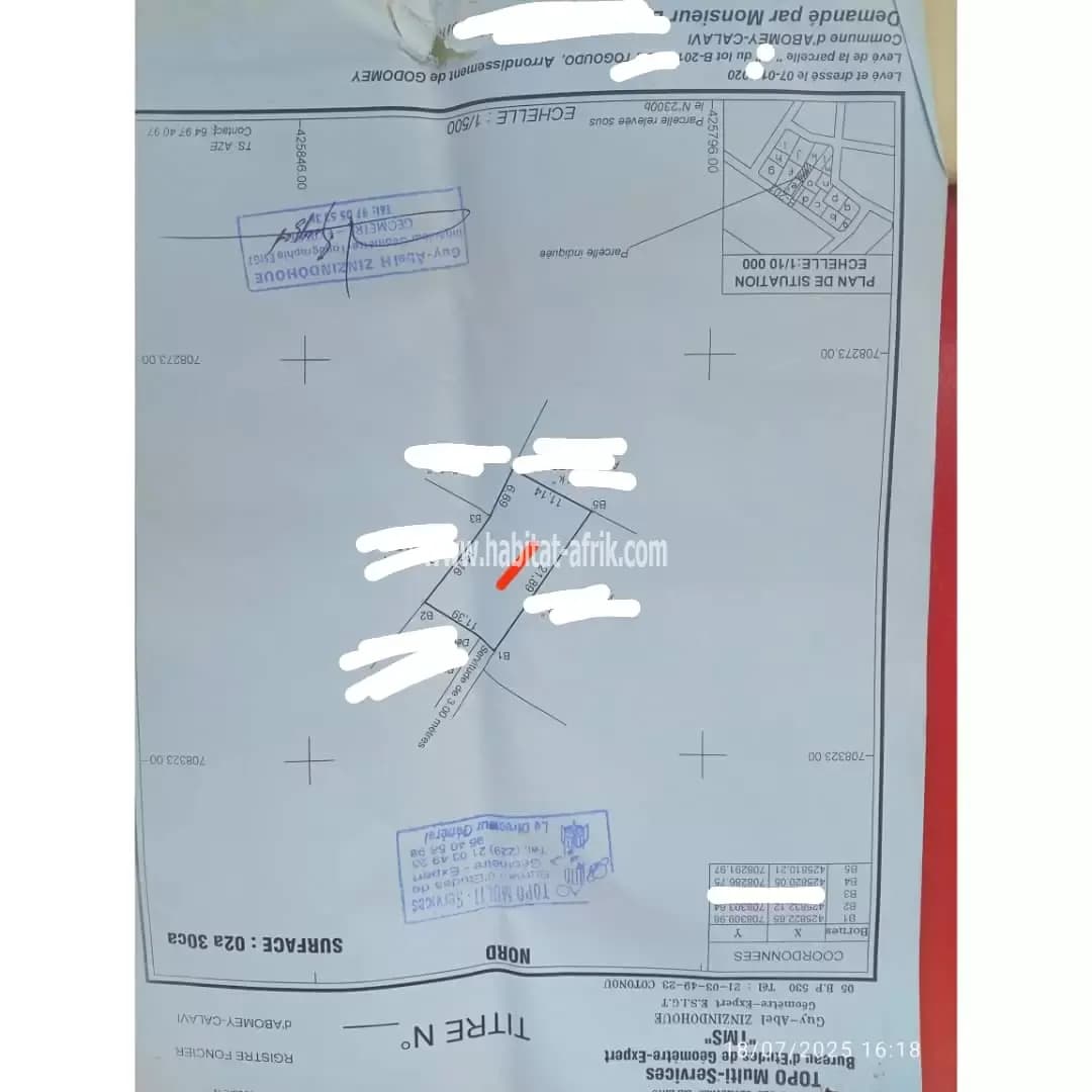 DEUX DEMIES PARCELLES ENSEMBLES À VENDRE À GODOMEY TOGOUDO