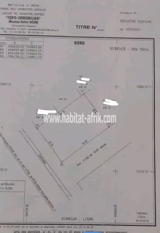 2 PARCELLES CLÔTURÉES EN ANGLE DE RUE DÉJÀ LOTIES ET RECASÉES À VENDRE, VODJÈ