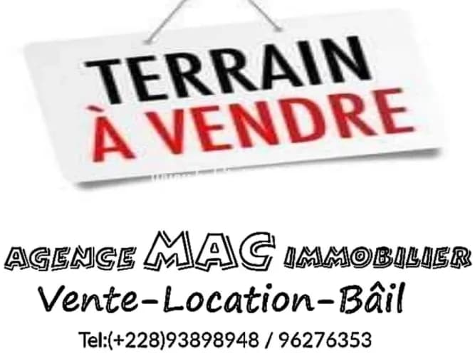 Terrain à vendre 4 lots collé 2400m² et 15 lots collés à adetikopé