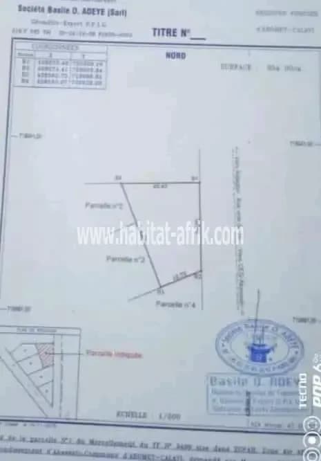 PARCELLE DÉJÀ LOTIE &amp; RECASÉE À VENDRE, LYCÉE TECHNIQUE - ZONE ZOPAH - AKASSATO - CALAVI