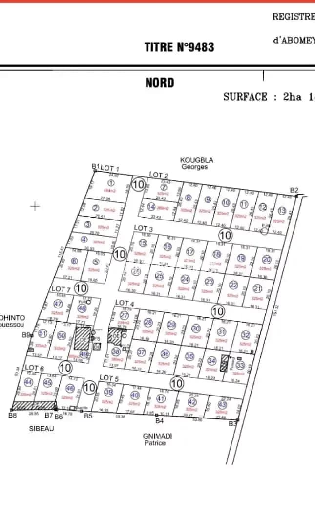 vente des parcelles à Calavi- TOGBA