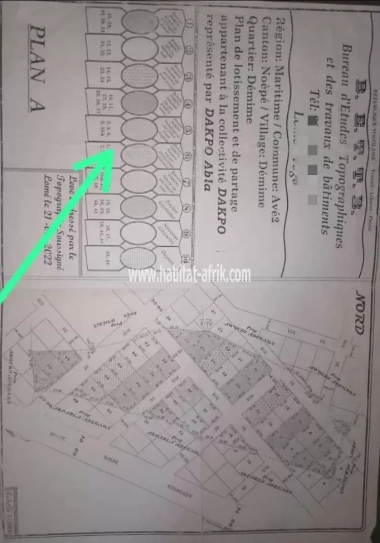 Je mets en vente des parcelles de terrain à demimé 3km du goudron poste noepe togo