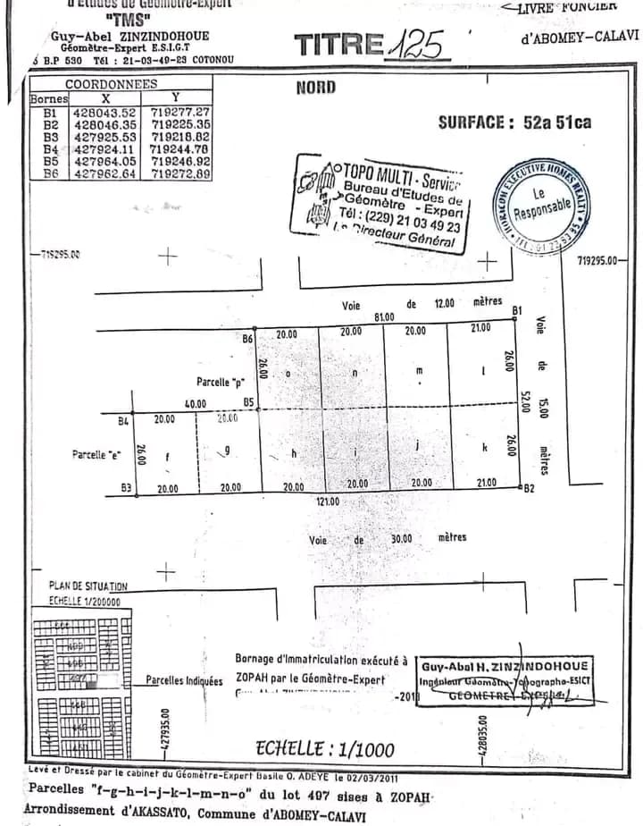 8 PARCELLES DÉJÀ LOTIES ET RECASÉES À VENDRE, ZOPAH - LYCÉE CHINOIS - AKASSATO - CALAVI