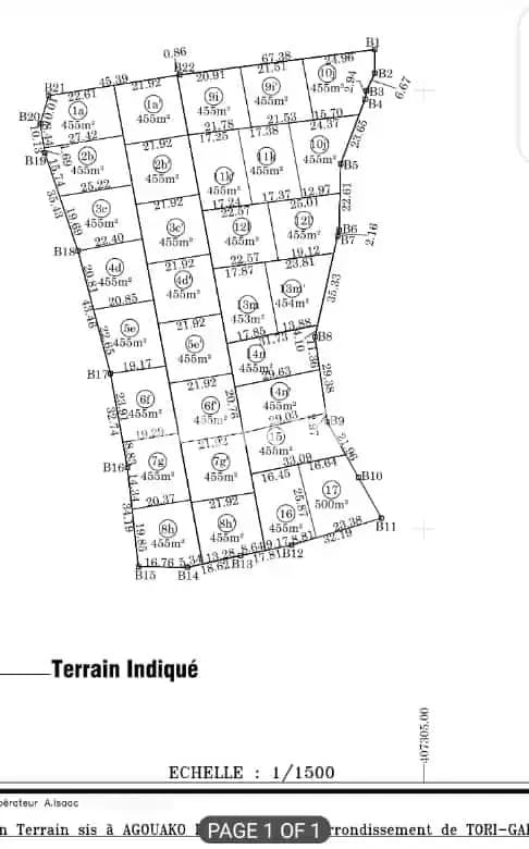 OPPORTUNITÉS DE TERRAIN À VENDRE DANS LA COMMUNE DE TORI-BOSITO