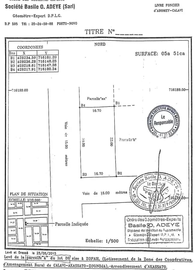 PARCELLE EN ANGLE DE RUE DÉJÀ LOTIE &amp; RECASÉE À VENDRE, ZOPAH - GRANDE ACADÉMIE - CALAVI