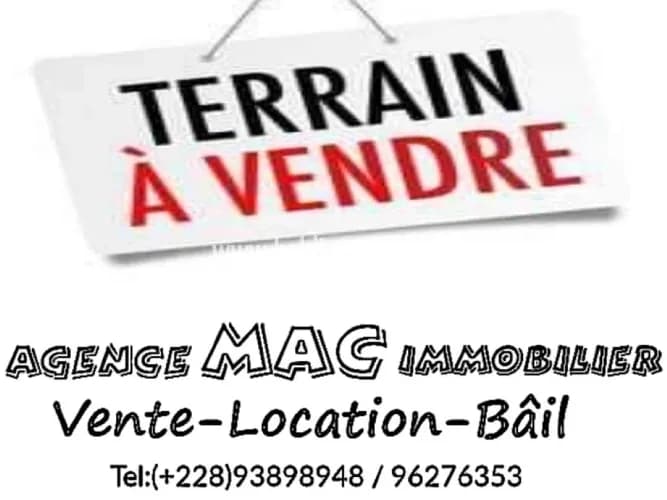 Vente Terrain 300 Metres Carré demi lot à adidogome non loin du carrefour agbemadon la pampa Lomé-Togo