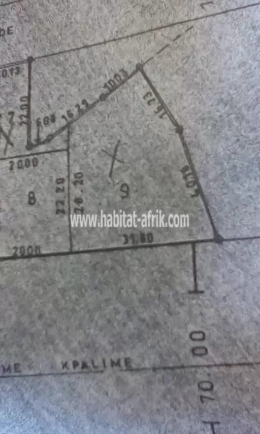 Terrain à vendre 900 mètre carré soit 1 lot et demi à zanguera face goudron Lomé-Togo