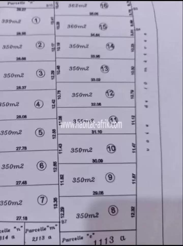 *_Mis en vente d'un domaine de 20 parcelles de 350 m² chacune recasée dans un domaine TF à Gbétagbo_* *