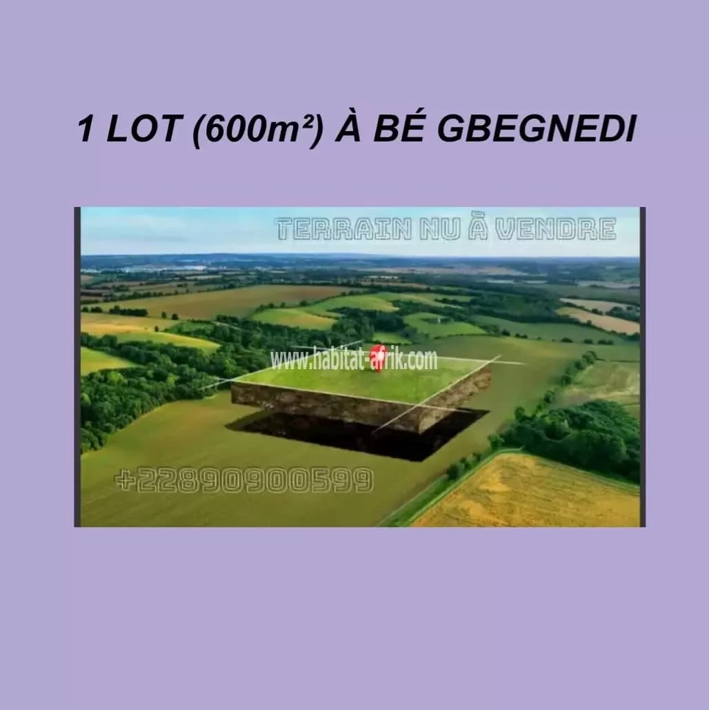 1 LOT À VENDRE À BÉ GBEGNEDI