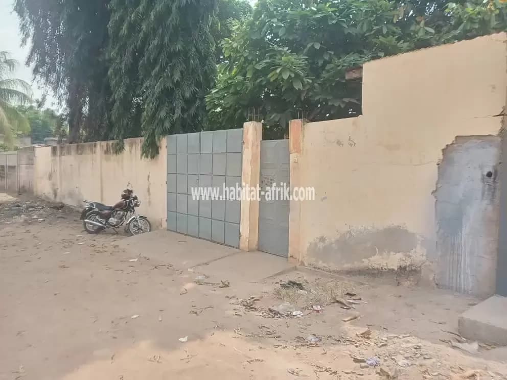 Je mets en vente une parcelle de terrain trois quart (3/4) de lot clôturé avec vielle villa à agbalepedo lome togo