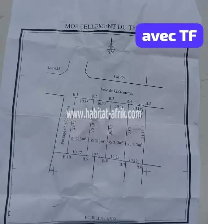 3 PARCELLES ENSEMBLE A VENDRE A FIDJROSSÈ TOGBIN ZONE 3 ALE