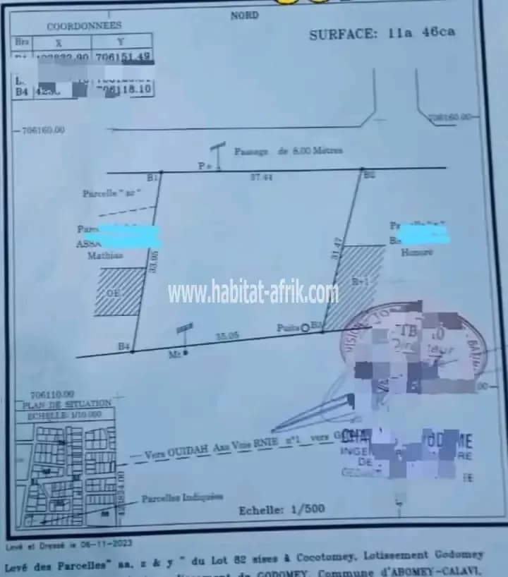 3 PARCELLES CLÔTURÉES DÉJÀ LOTIES &amp; RECASÉES À VENDRE, COCOTOMEY - CALAVI