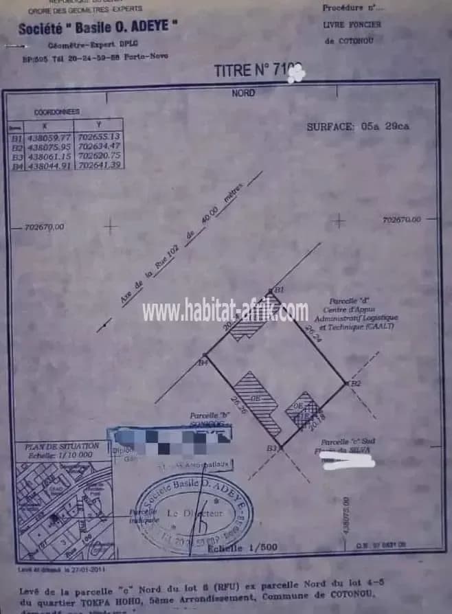PARCELLE DÉJÀ LOTIE &amp; RECASÉE À VENDRE, GANHI
