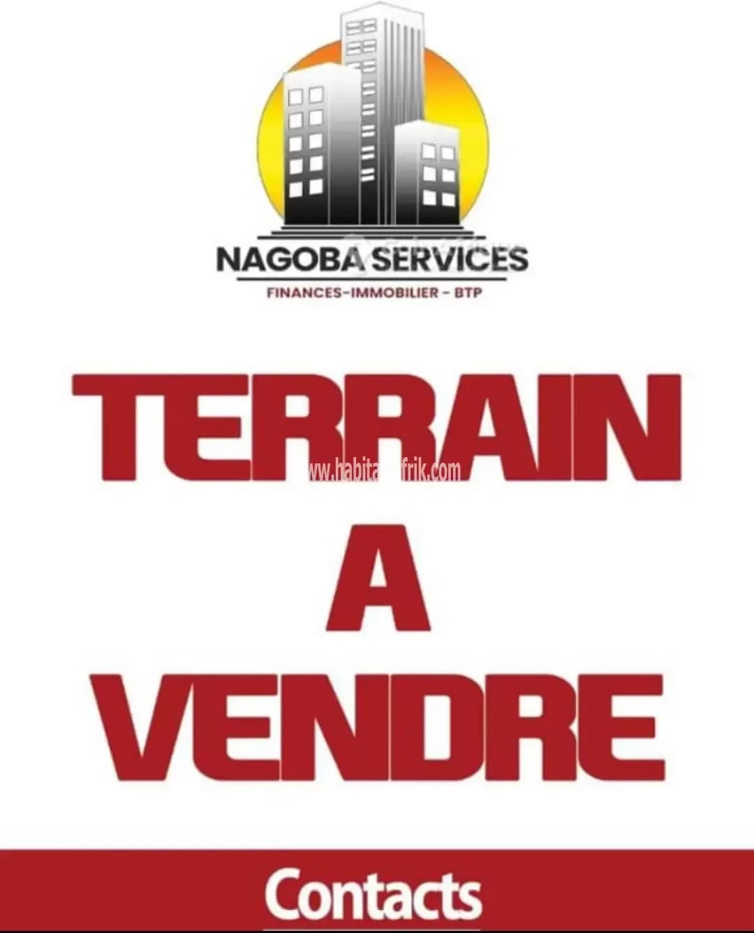 Terrain en vente 1 lot +1/4 en angle rue avec document Titre foncier