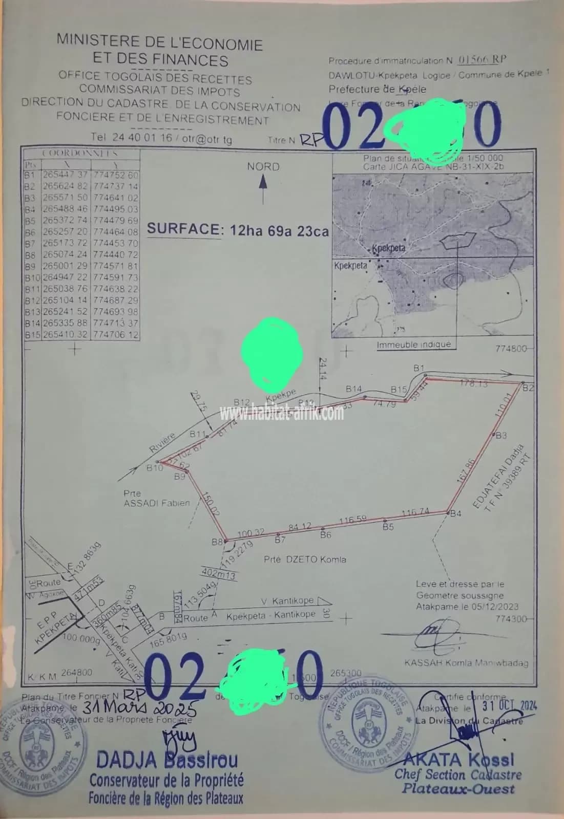 Bous mettons en vente une parcelle agricole d’une contenance de 9ha situé à kpele kpékpéta 20km du goudron adéta accessible a voiture