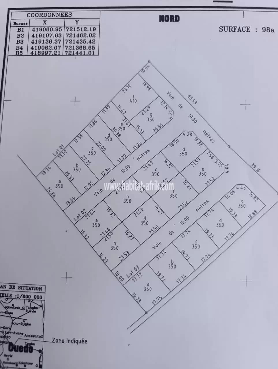 PARCELLES SUR TITRE FONCIER À VENDRE À CALAVI OUÈDO KPOSSIDJA À 2KM DU CEG KPOSSIDJA
