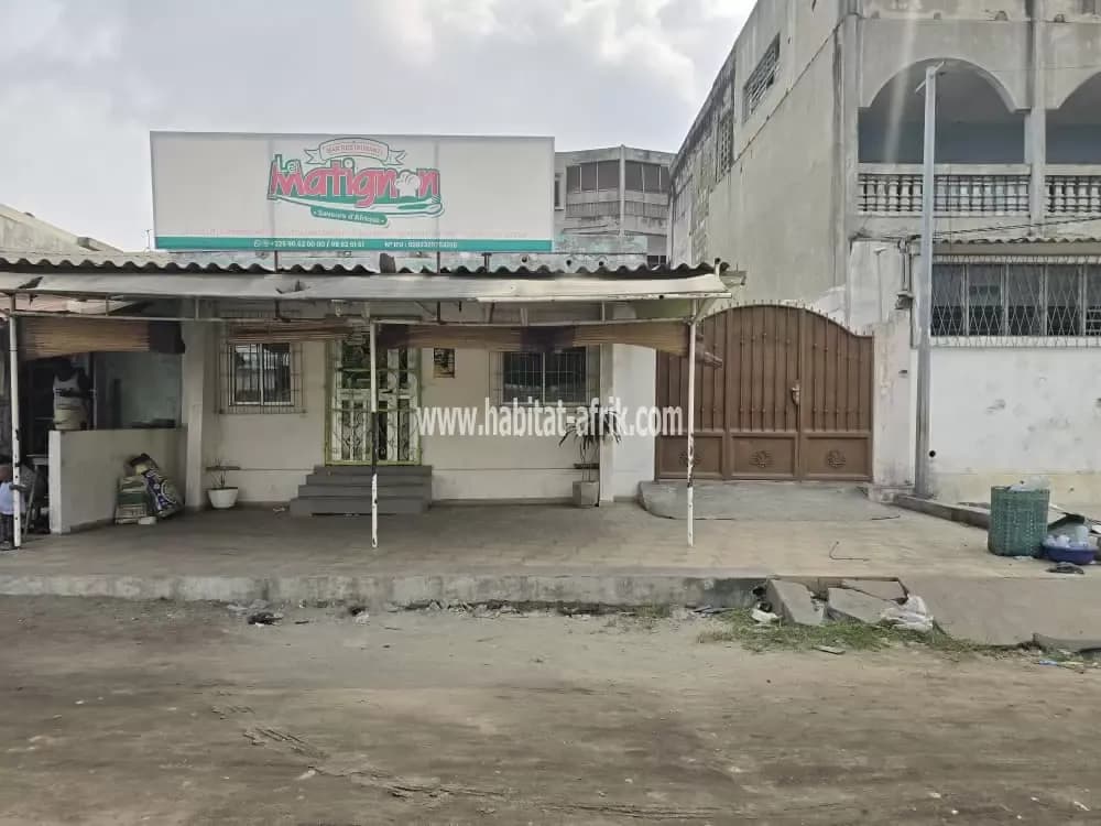 BELLE VILLA DE DEUX CHAMBRES SALON SANITAIRE AVEC BOUTIQUE À VENDRE À COTONOU ZOGBO