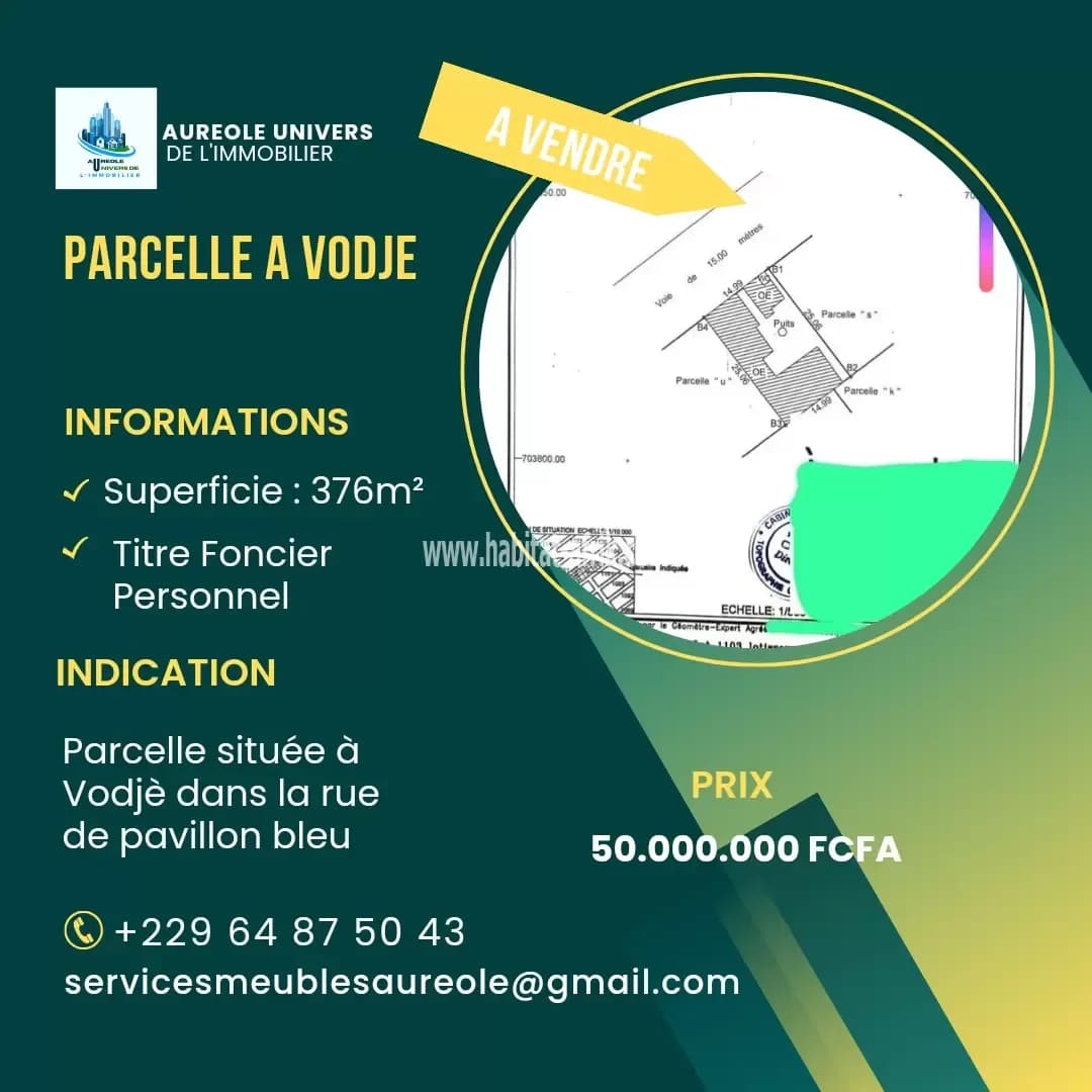 Parcelle à Vodjè