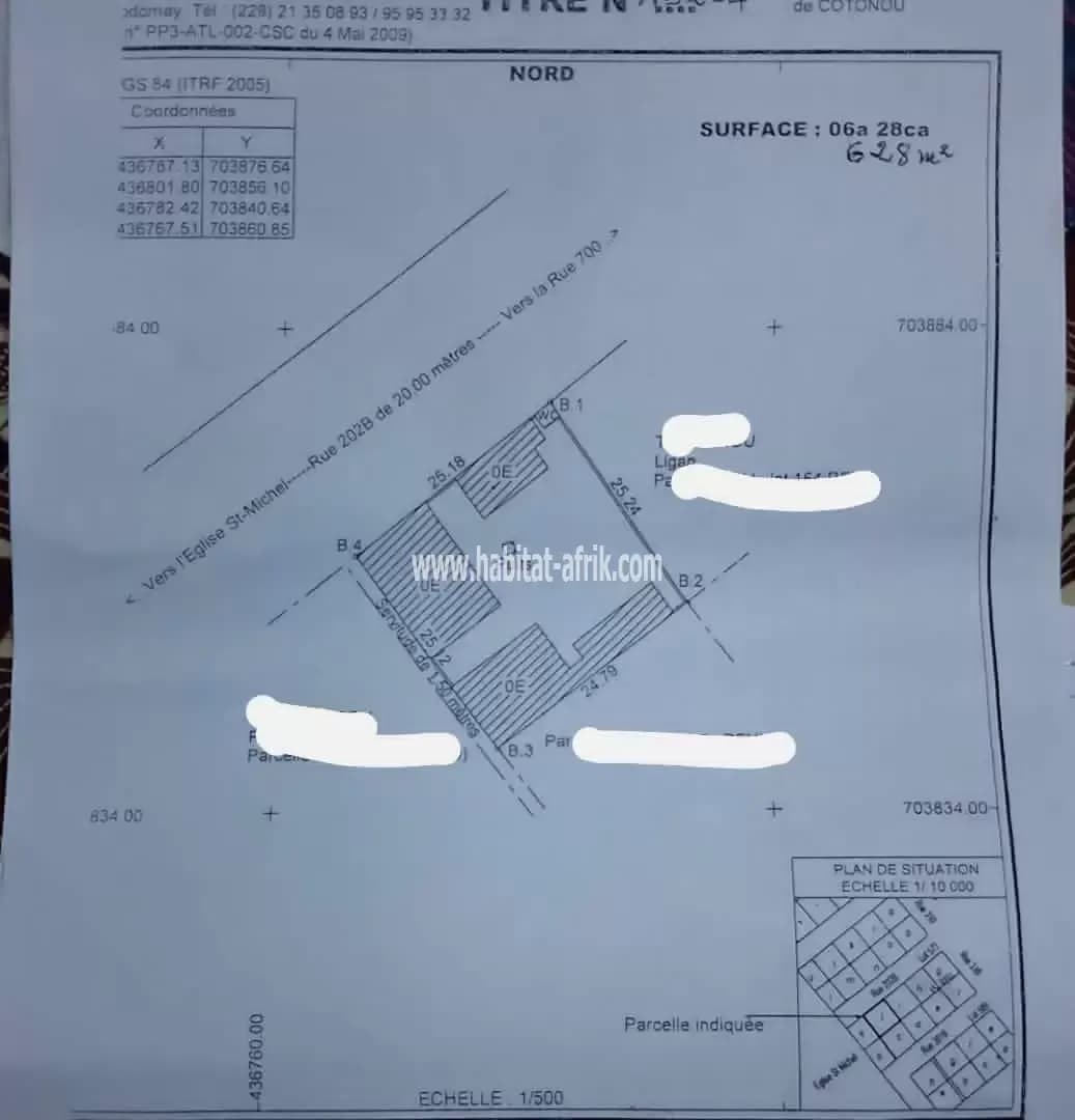 PARCELLE DE 628M²  DANS LA ZONE DE LA BOA AVENUE STEIMETZ À VENDRE