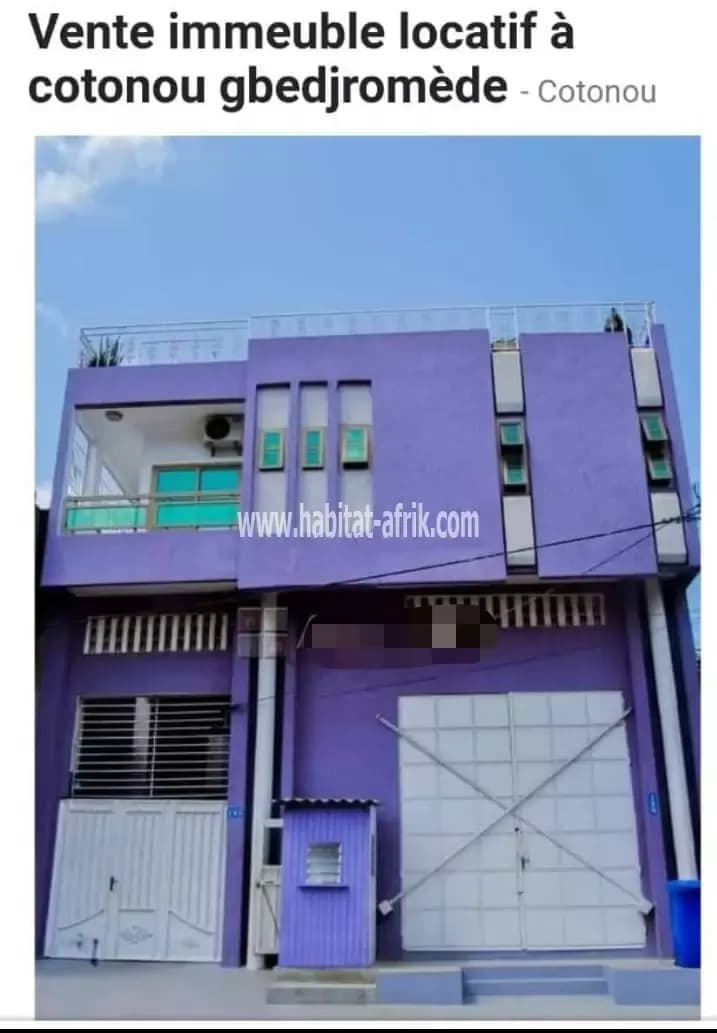 IMMEUBLE locatif R+2 GBÈDJROMÈDÉ COTONOU