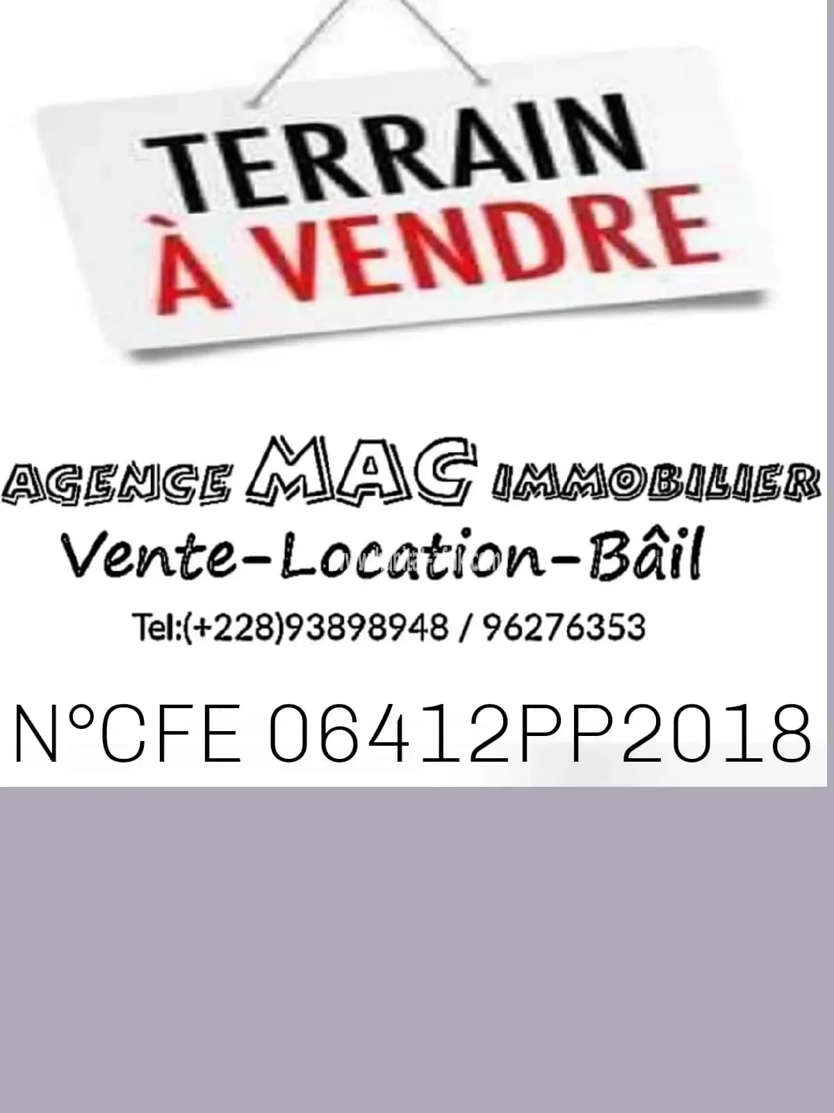 Terrain à vendre à 100 mètres du goudron ASSIGAMÉ NOPATO plus de demi lot Lomé-Togo