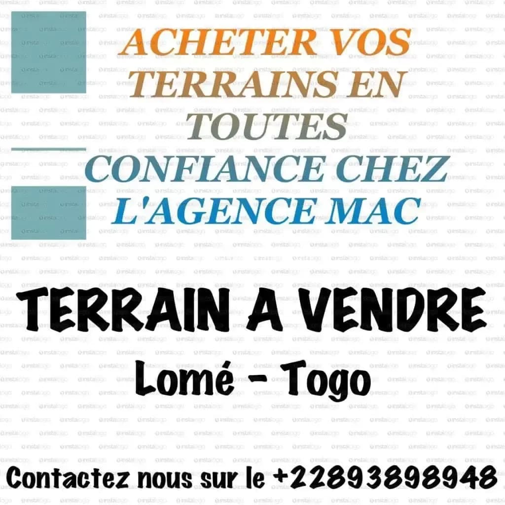 Je Mets en vente un Terrain de 3 quart de lot à Djidjolé avec titre foncier Lomé togo